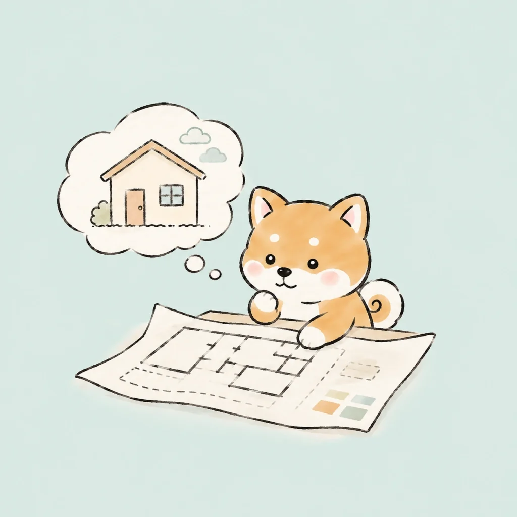 これから建てる家の先を考える豆柴