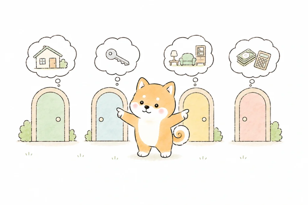 出口ごとに確認先が違う