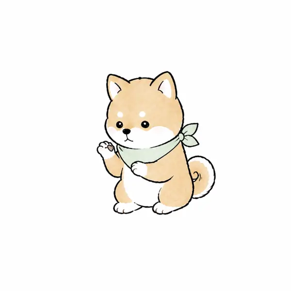 数えかけて手を止める豆柴